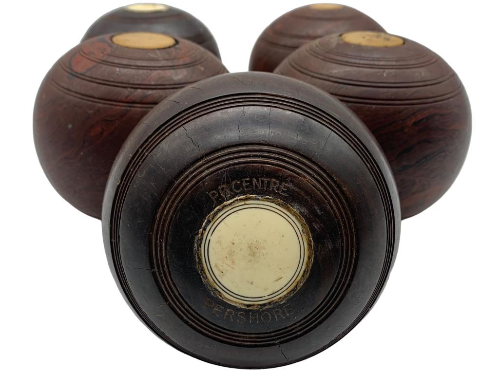 ANTIQ PERSHORE CROWN BOCCE BALLS BY THOMAS GLASGOW (1 of 6)