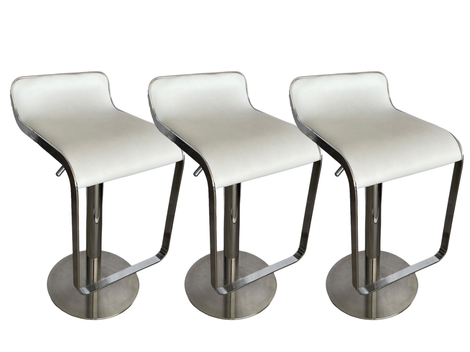 3 ZUO MODERN CONTEMPORARY WHITE BAR STOOLS 30" (1 of 5)