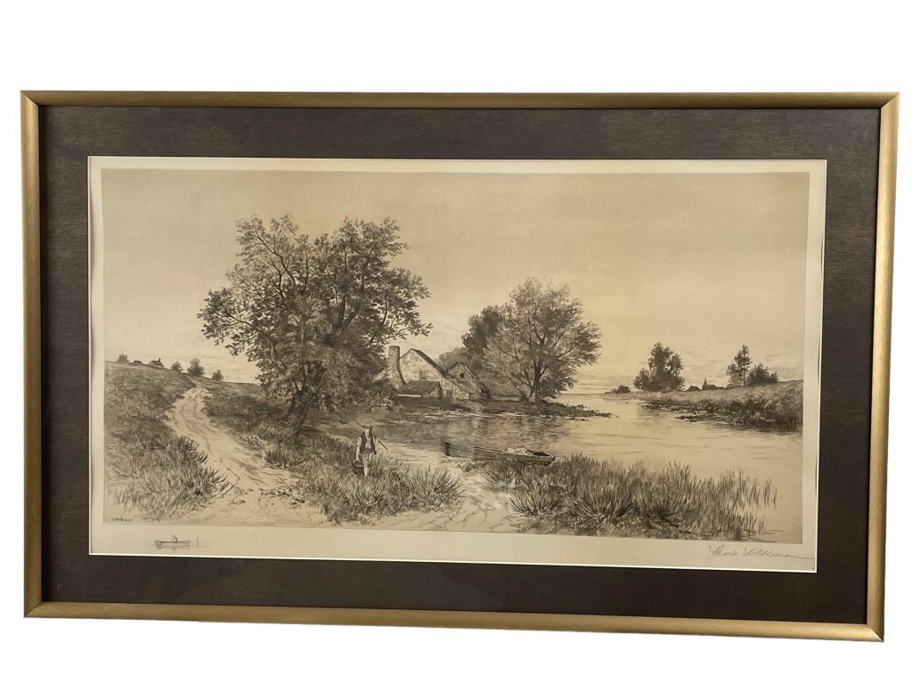 CHARLES VOLKMAR LANDSCAPE PRINT FRAMED (1 of 4)