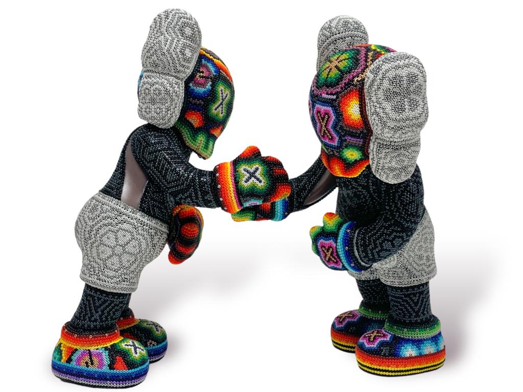 KAWS / CHROMA HUICHOL BEADED SCULPTURE 10" (1 of 8)