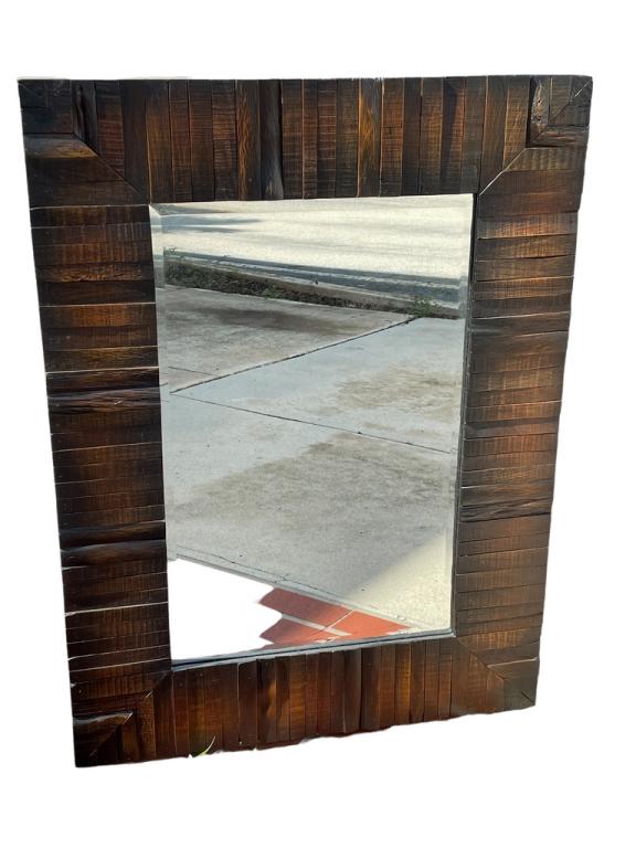 PIER 1 BROWN WOOD ETERNAL MIRROR 40" (1 of 6)