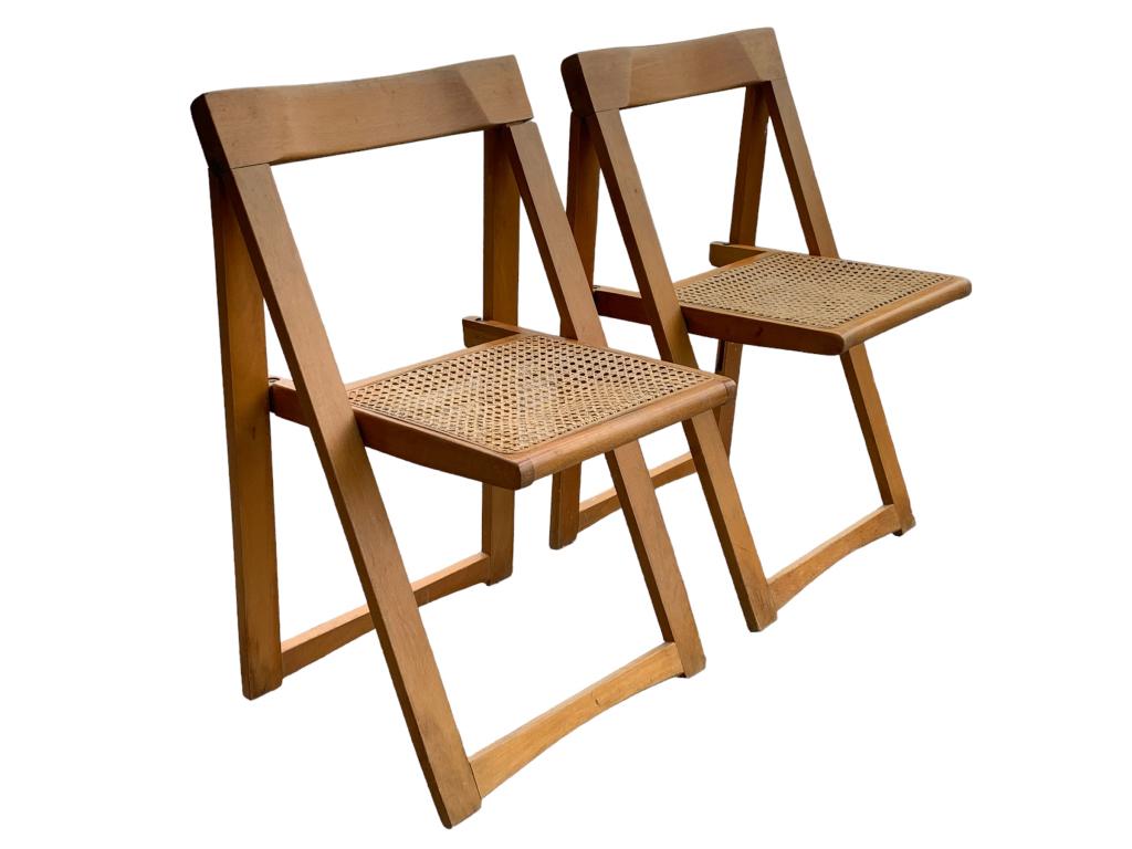 PAIR OF ALDO JACOBER STYLE FOLDING CHAIRS (1 of 2)