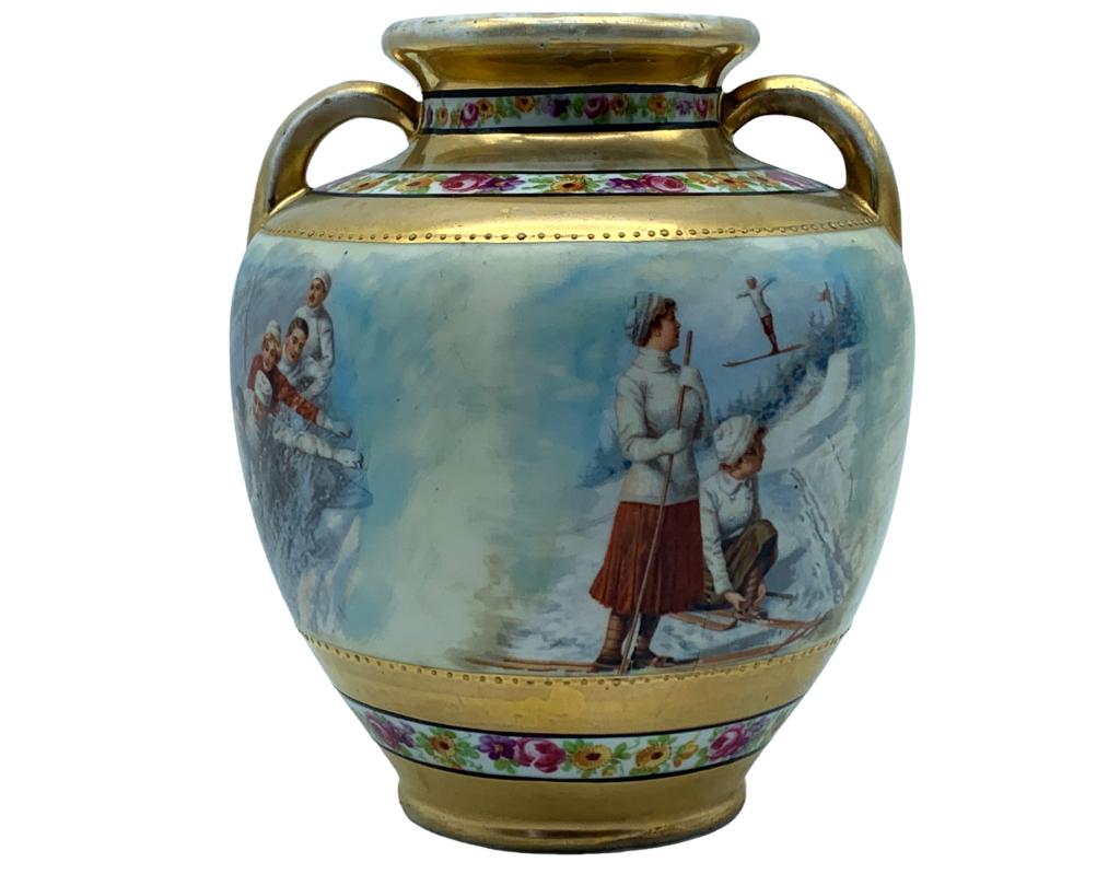 VTG NIPPON MORIMURA STYLE GERMAN PAINTED VASE (1 of 5)