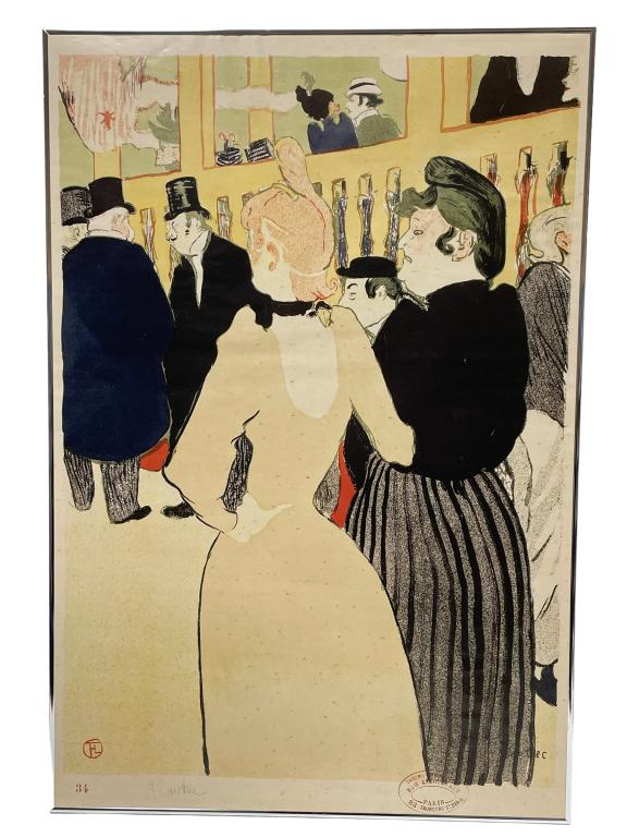 HENRI TOULOUSE LAUTREC AU MOULIN ROUGE PRINT 39.5" (1 of 5)