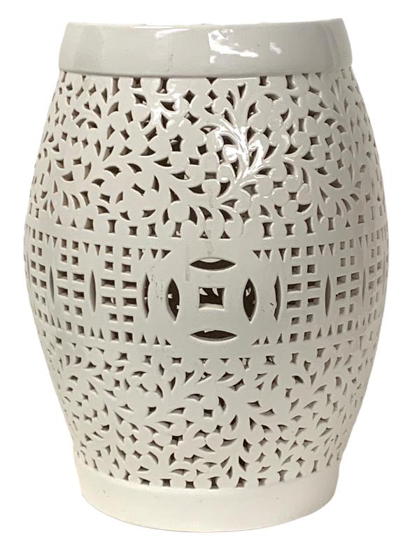 HOLLYWOOD REGENCY CHINOISERIE GARDEN STOOL 18.5" (1 of 5)