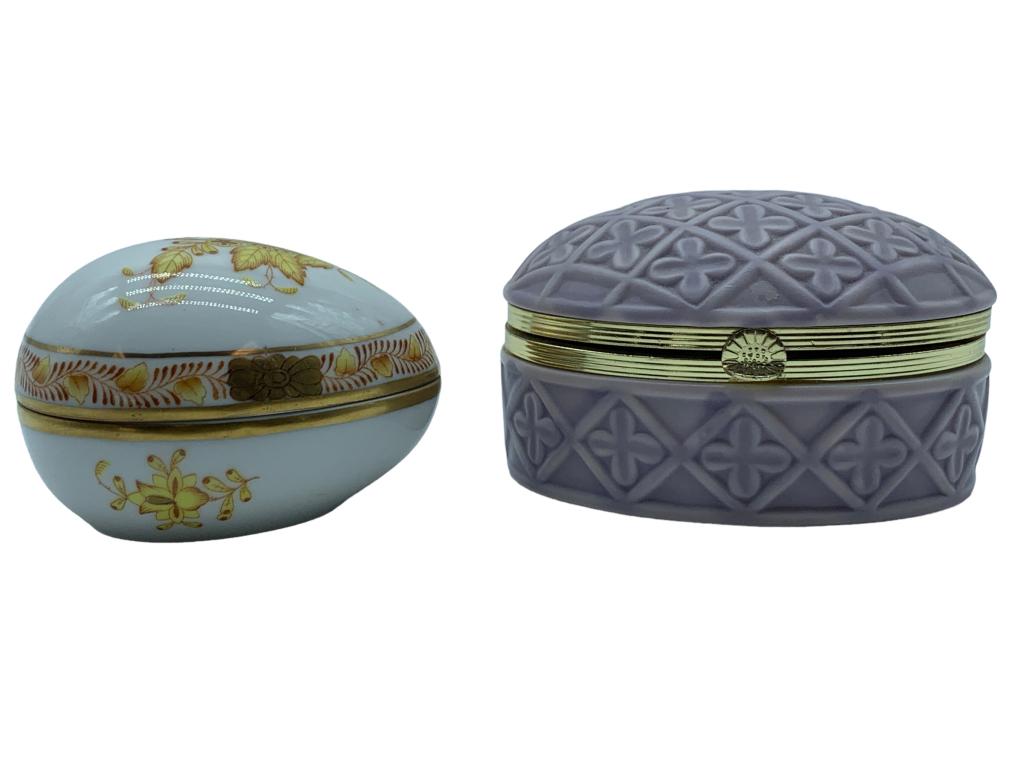 VTG CERAMIC ORNATE TRINKET BOX COLLECTION (2) (1 of 7)