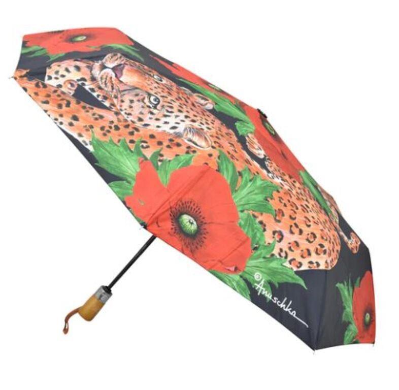 NEW! ANUSCHKA TROPICAL LEOPARD PRINT UMBRELLA (1 of 3)