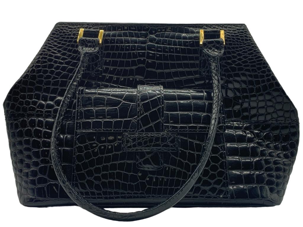 NEW LALO ITALIAN BLACK ALLIGATOR LEATHER HANDBAG (1 of 4)