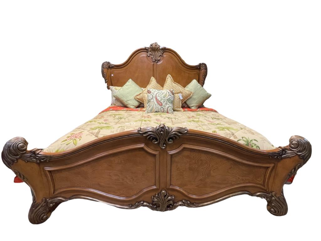 HENREDON HEADBOARD FOOTBOARD FULL BED SET 87" (1 of 6)