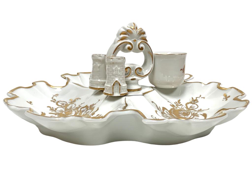 LIMOGES FRANCE 3 COMPARTMENT HORS D' OEUVRES  DISH (1 of 7)