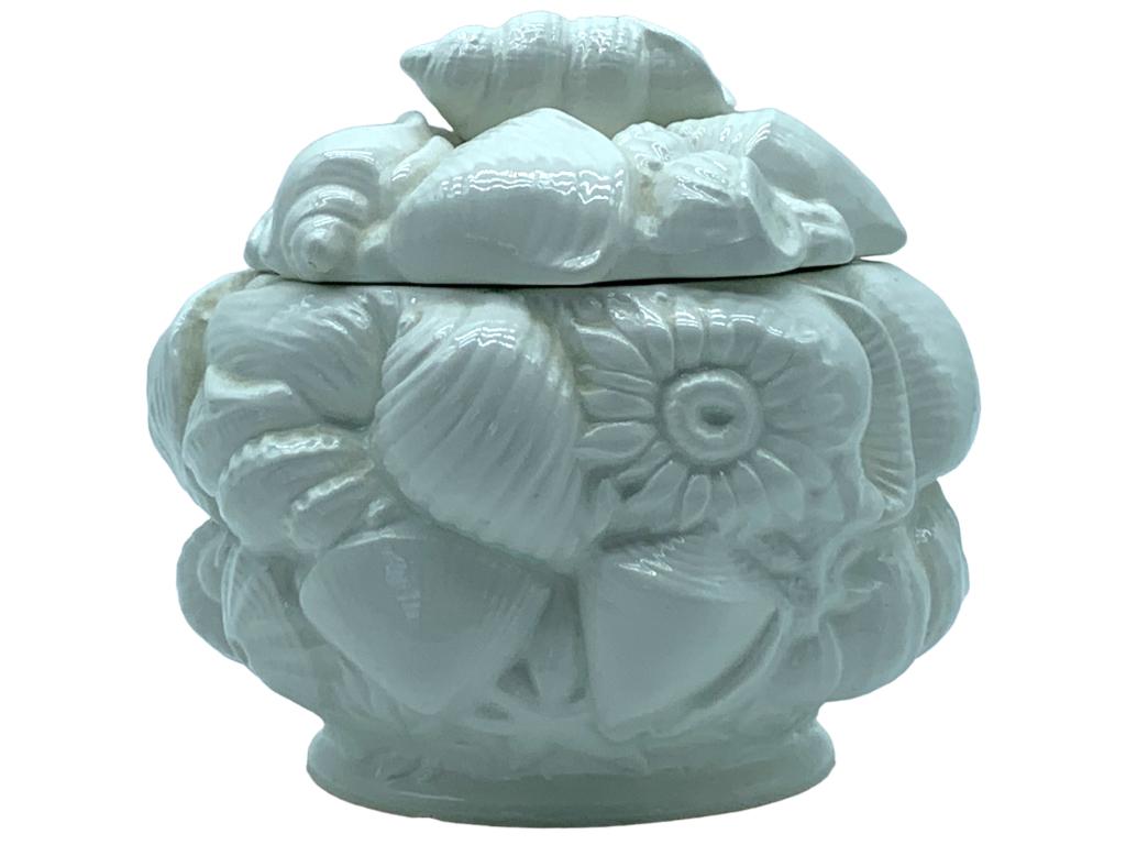 SEA SHELL COOKIE JAR LIDDED DISH 6.2" (1 of 5)