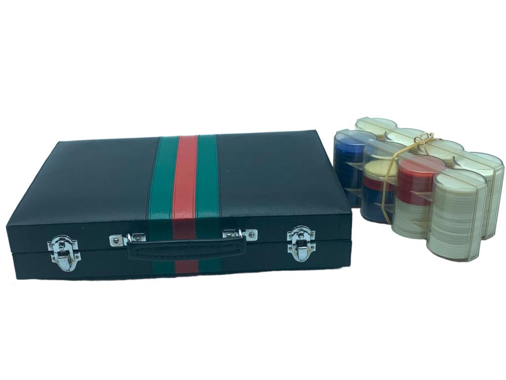 CLASSIC PORTABLE BACKGAMMON GAME SET 7.5" (1 of 7)