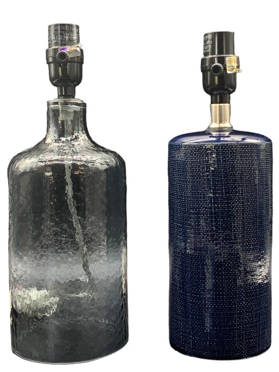 GLASS BOTTLE TABLE LAMPS HOME DECOR 13.5" (1 of 3)