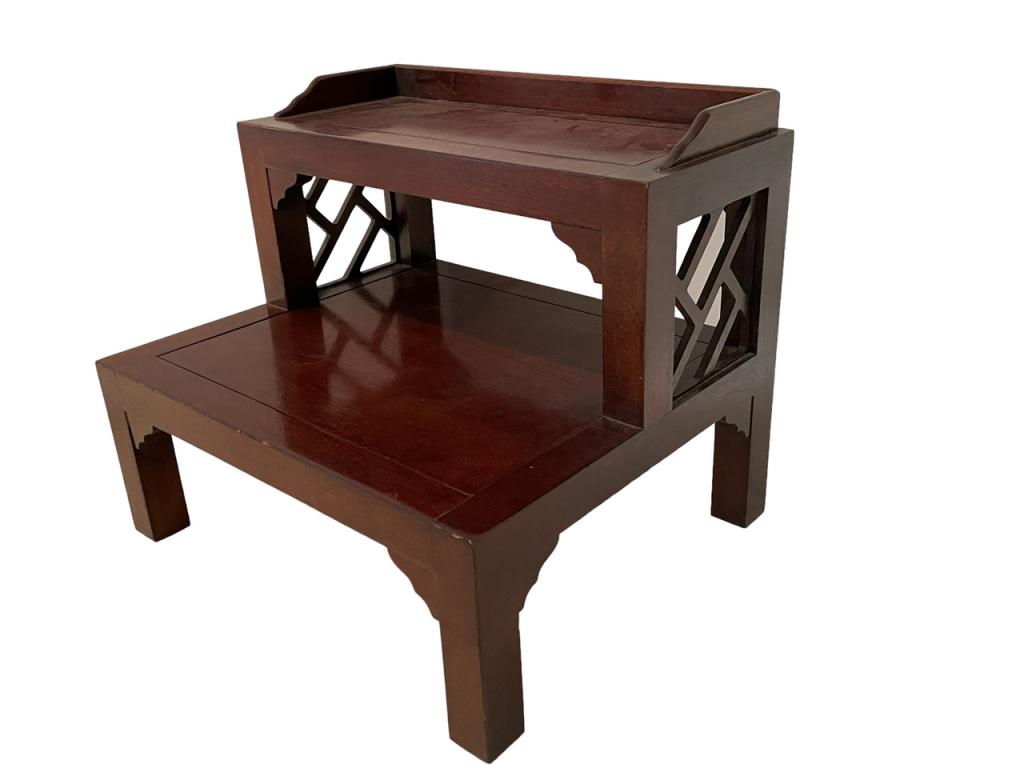 VINTAGE ASIAN CHINESE LOW SHELF PLANT STAND (1 of 3)