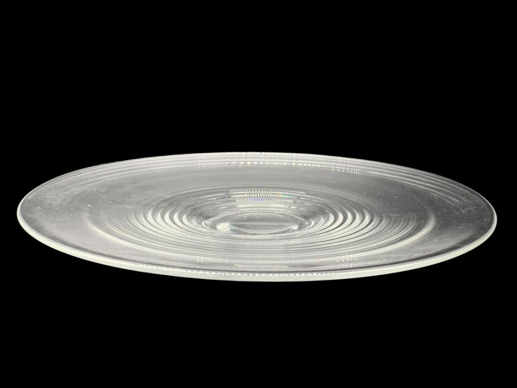 STEUBEN ROUND CLEAR SERVING PLATTER DISH 13" (1 of 4)