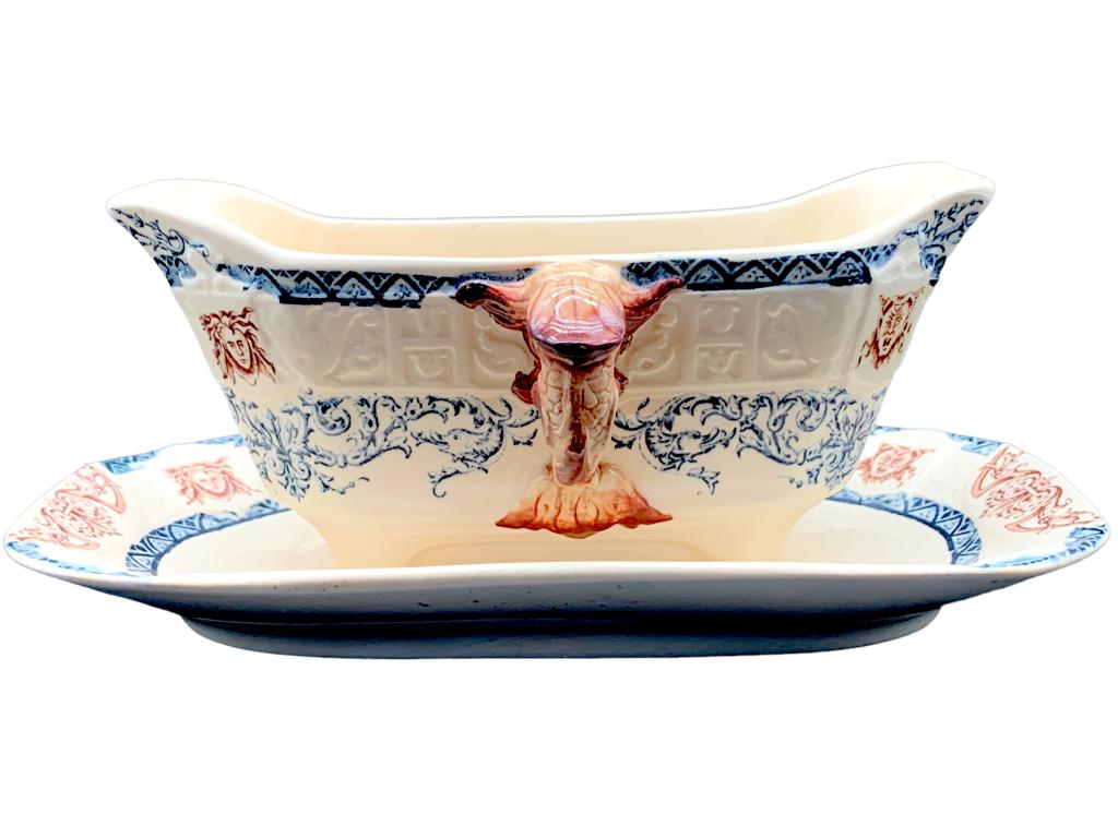 VTG LONGCHAMP MOUNTED KOI FISH GRAVY BOAT (1 of 5)