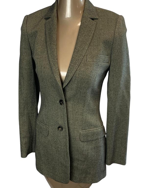 CALVIN KLEIN COLLECTION GRAY STRIPED BLAZER (1 of 4)