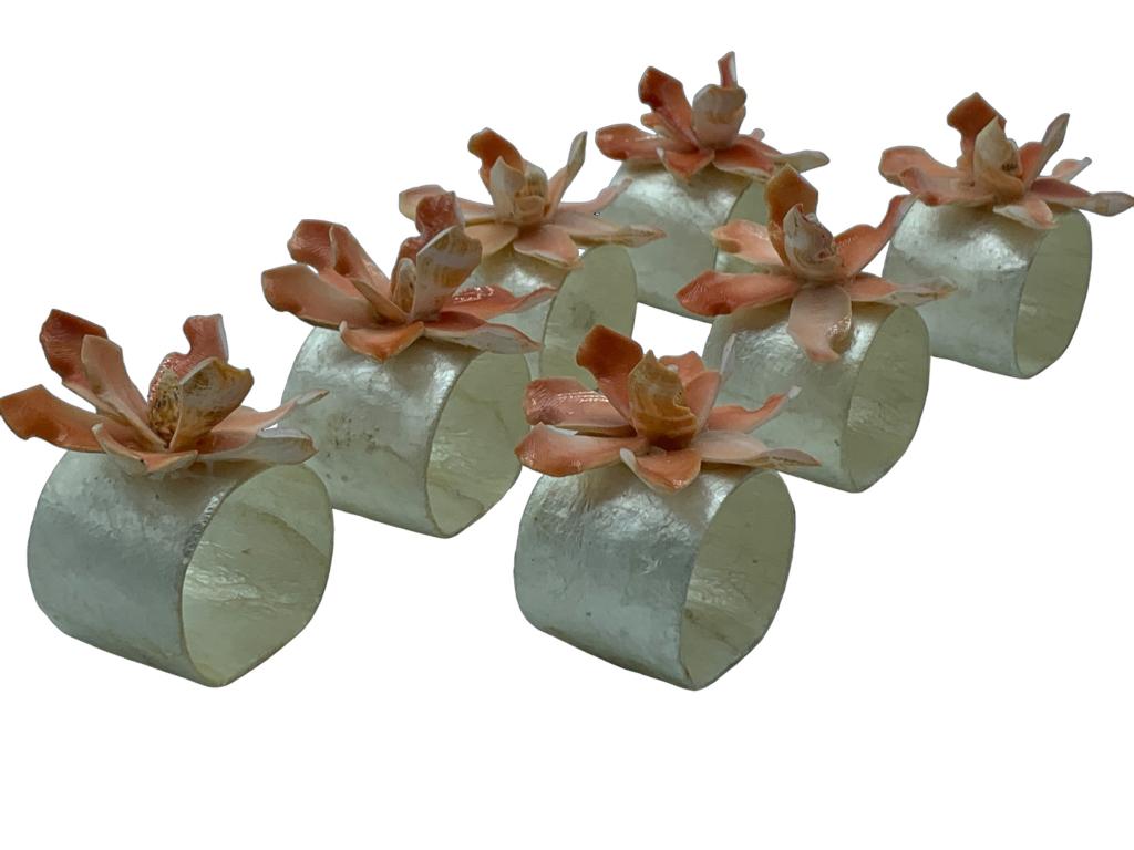 VTG SEASHELL NAPKIN RING HOLDER SET (1 of 6)