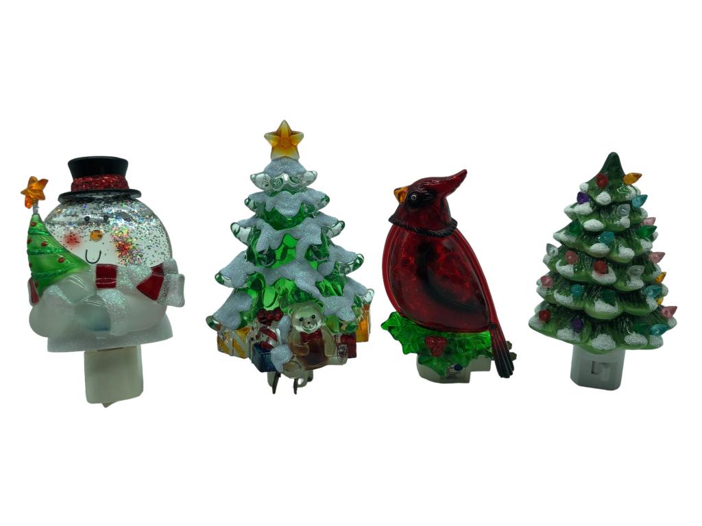 UNIQUE CHRISTMAS THEMED ' NIGHT LIGHTS ', LOT OF 4 (1 of 5)