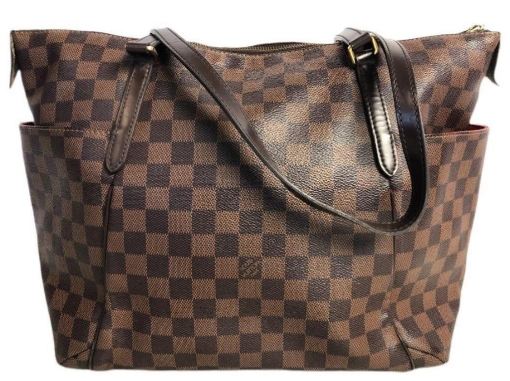 VTG LOUIS VUITTON BROWN DAMIER EBENE NEVERFULL BAG (1 of 7)