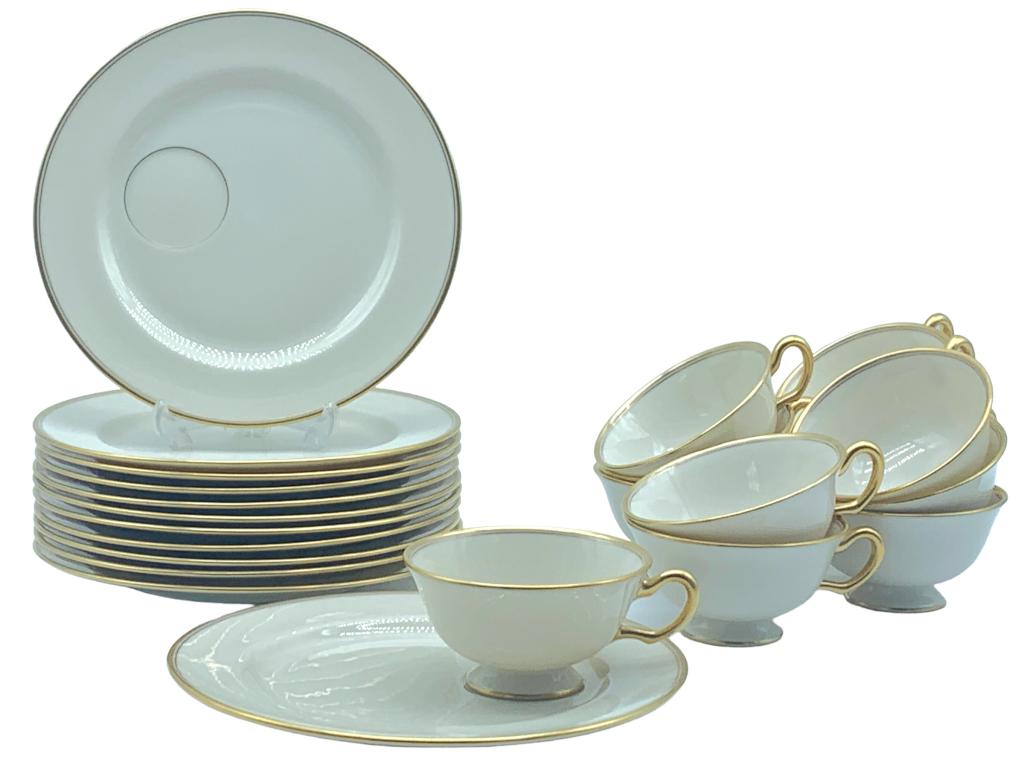 TIFFANY & CO 28K GOLD TEACUP & PLATE 24 PIECE SET (1 of 4)