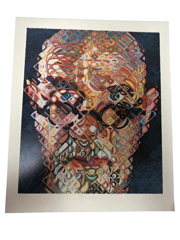 CHUCK CLOSE SELF PORTRAIT, 2014 COLOR PRINT (1 of 3)