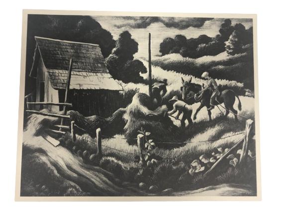 THOMAS HART BENTON - UNTITLED - COLOR PRINT 8" (1 of 2)