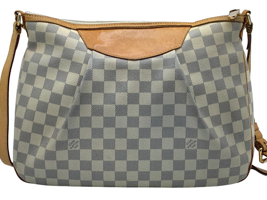 LOUIS VUITTON SIRACUSA IVORY DAMIER AZUR HANDBAG (1 of 6)