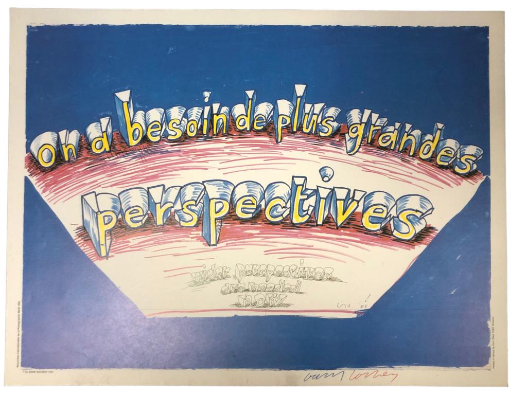 DAVID HOCKNEY - ON A BESOIN, 1985 COLOR PRINT 12" (1 of 2)