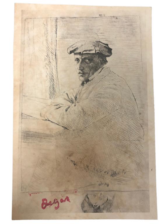 EDGAR DEGAS - ANTIQUE - PRINT 8" (1 of 2)