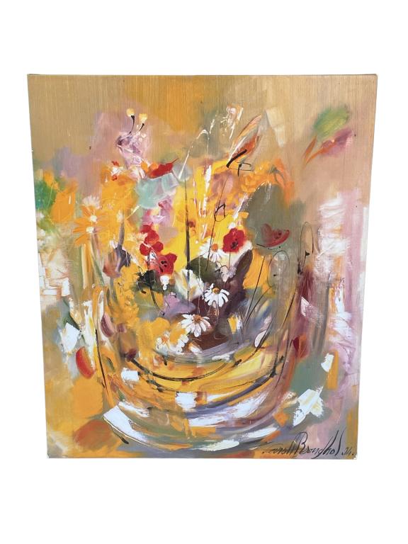 C. ROUGHOL FLEUERS D'ETE GICLEE CANVAS PRINT 36" (1 of 6)