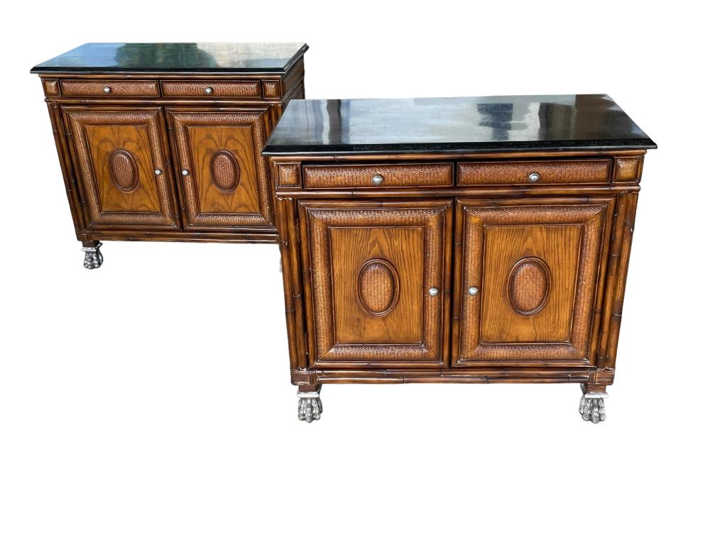 PAIR OF THOMASVILLE ERNEST HEMINGWAY NIGHT STANDS (1 of 9)