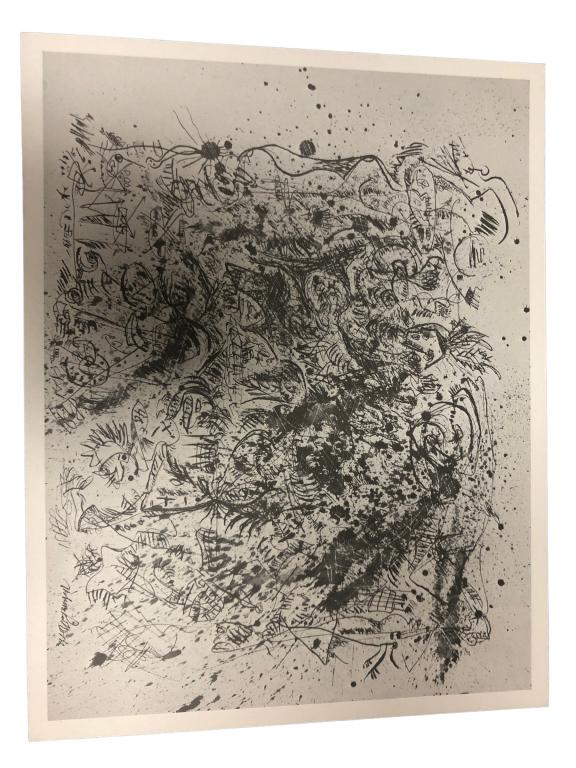 JACKSON POLLOCK UNTITLED 1944 COLOR PRINT 8.75" (1 of 2)