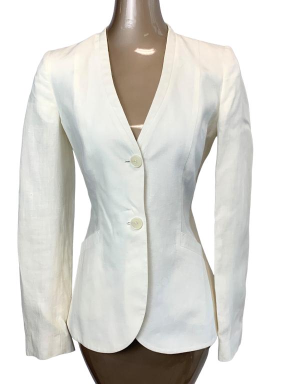 GIORGIO ARMANI WOMENS WHITE BLAZER JACKET SIZE 40 (1 of 3)