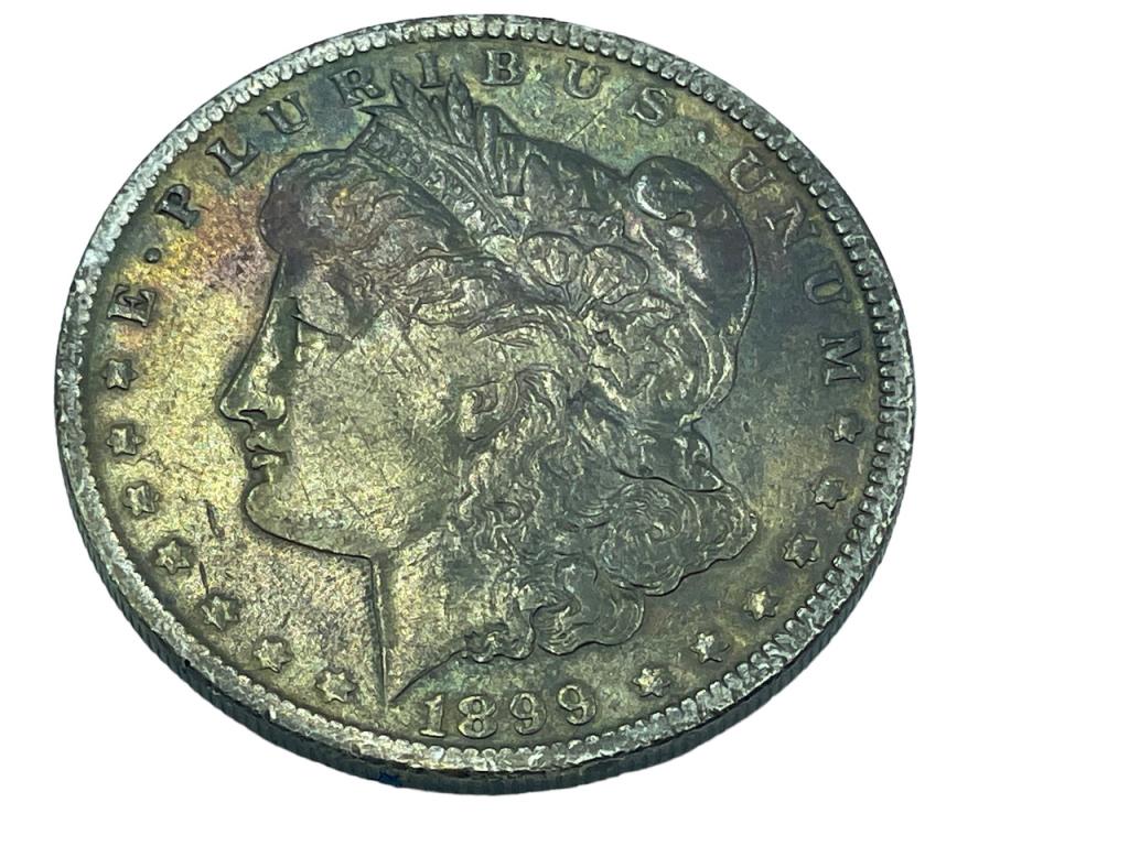 ANTIQUE 1899 MORGAN SILVER DOLLAR: ANTIQUE 1899 MORGAN SILVER DOLLAR