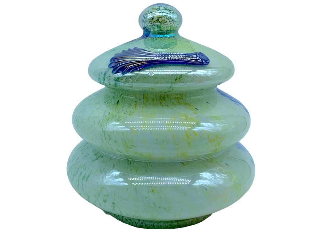 VTG MURANO ART GLASS LIDDED CANDY DISH (1 of 6)
