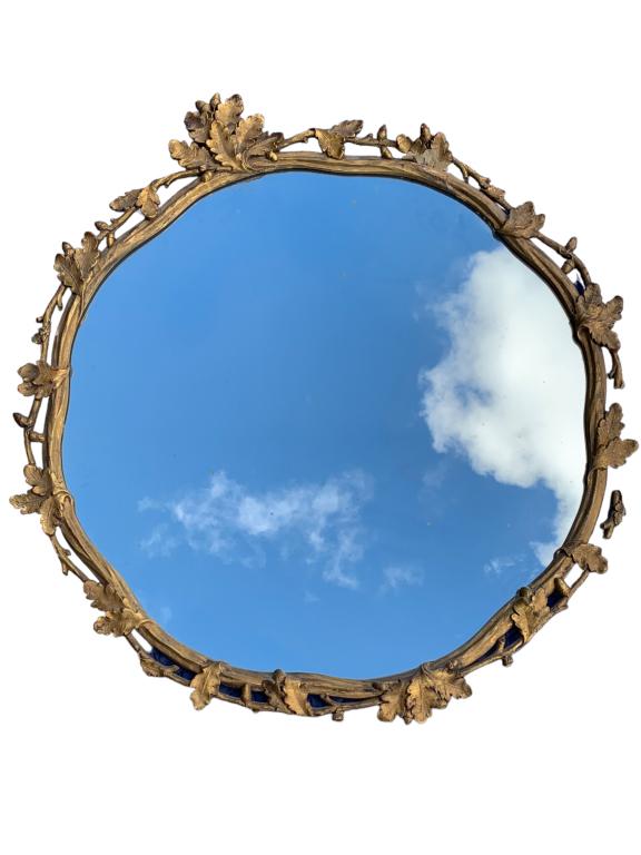 ANTIQUE VINE AND TWIG ROUND MIRROR 41" (1 of 6)