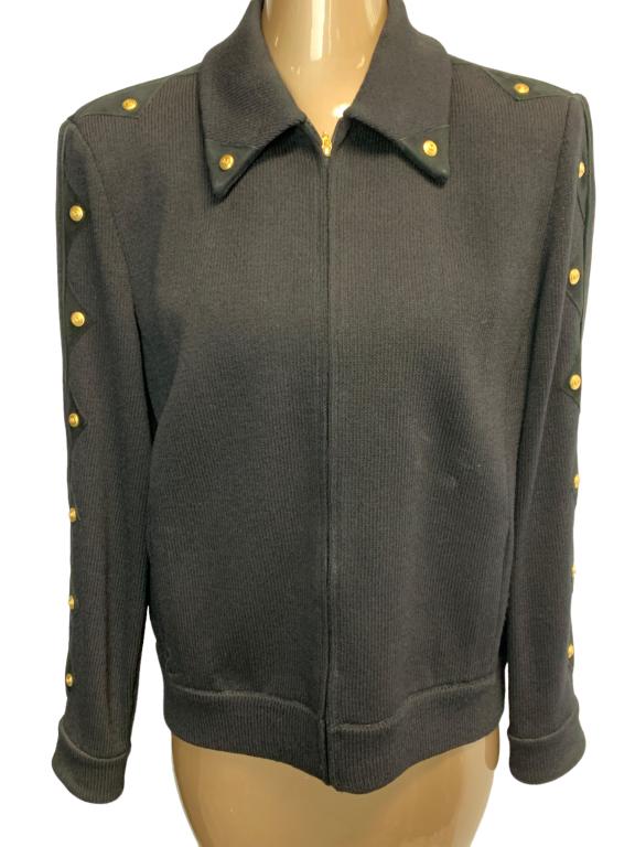 ST JOHN WOMANS BLACK SWEATER SIZE 10 (1 of 3)