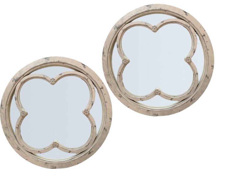 ARHAUS LULA QUATREFOIL ROUND MIRRORS (1 of 3)