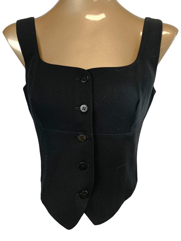 GEORGIO ARMANI WOMENS BLACK VEST SIZE 40 (1 of 3)