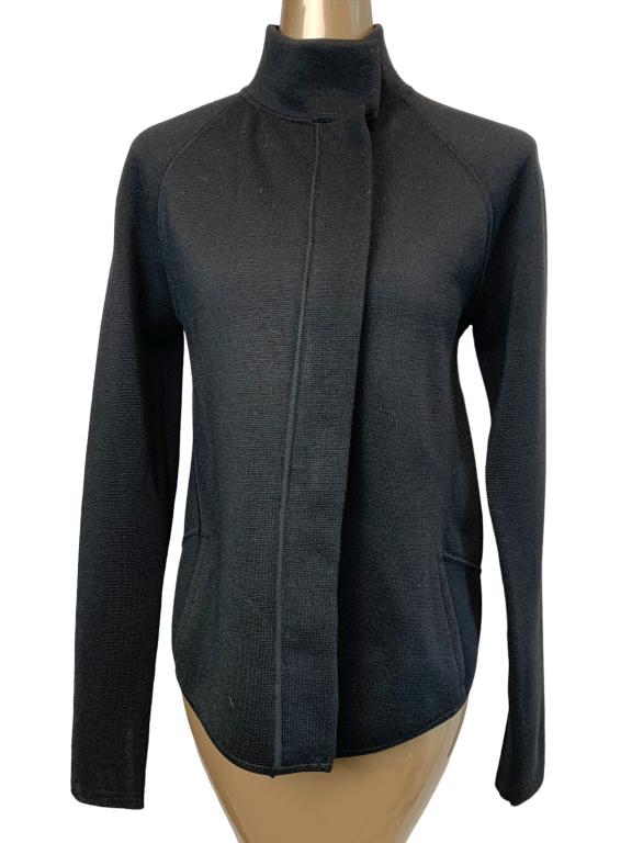 HELMUT WOMENS BLACK SWEATER JACKET SIZE PETITE (1 of 3)