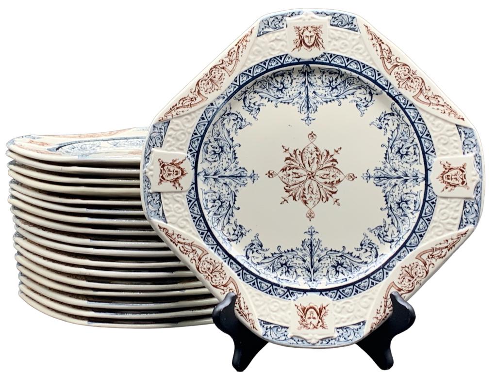 VTG LONGCHAMP "DIANE" PATTERN DINNER PLATE SET 10" (1 of 5)