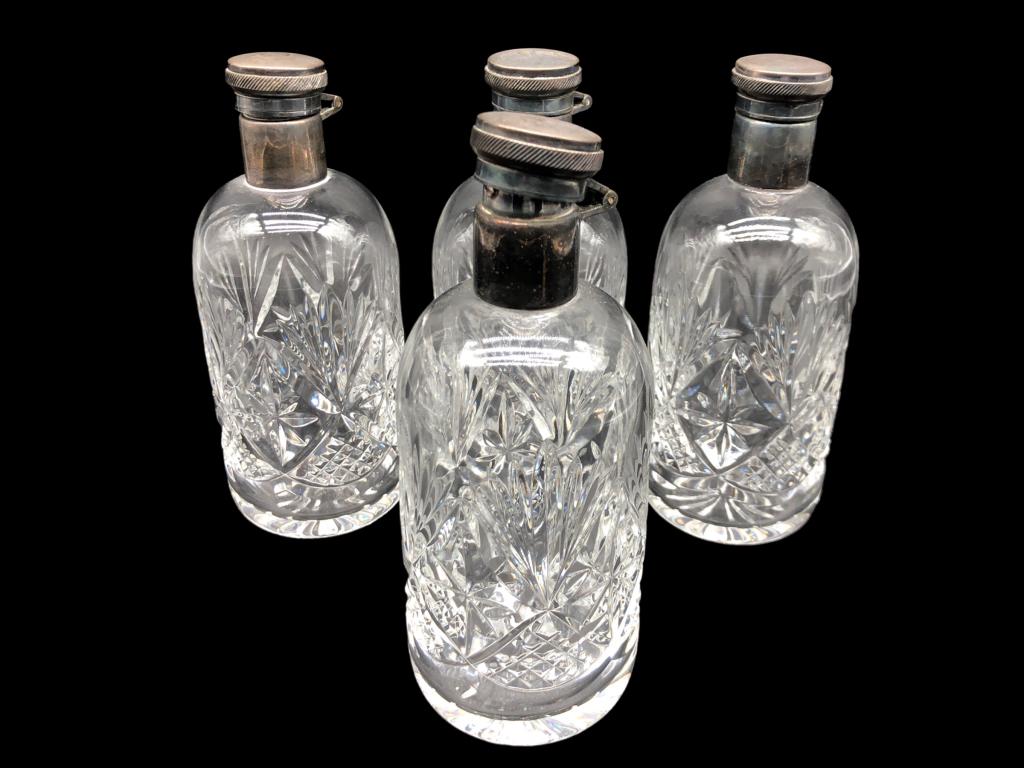VTG SET OF 4 CLEAR CUT CRYSTAL COCKTAIL BITTERS (1 of 4)
