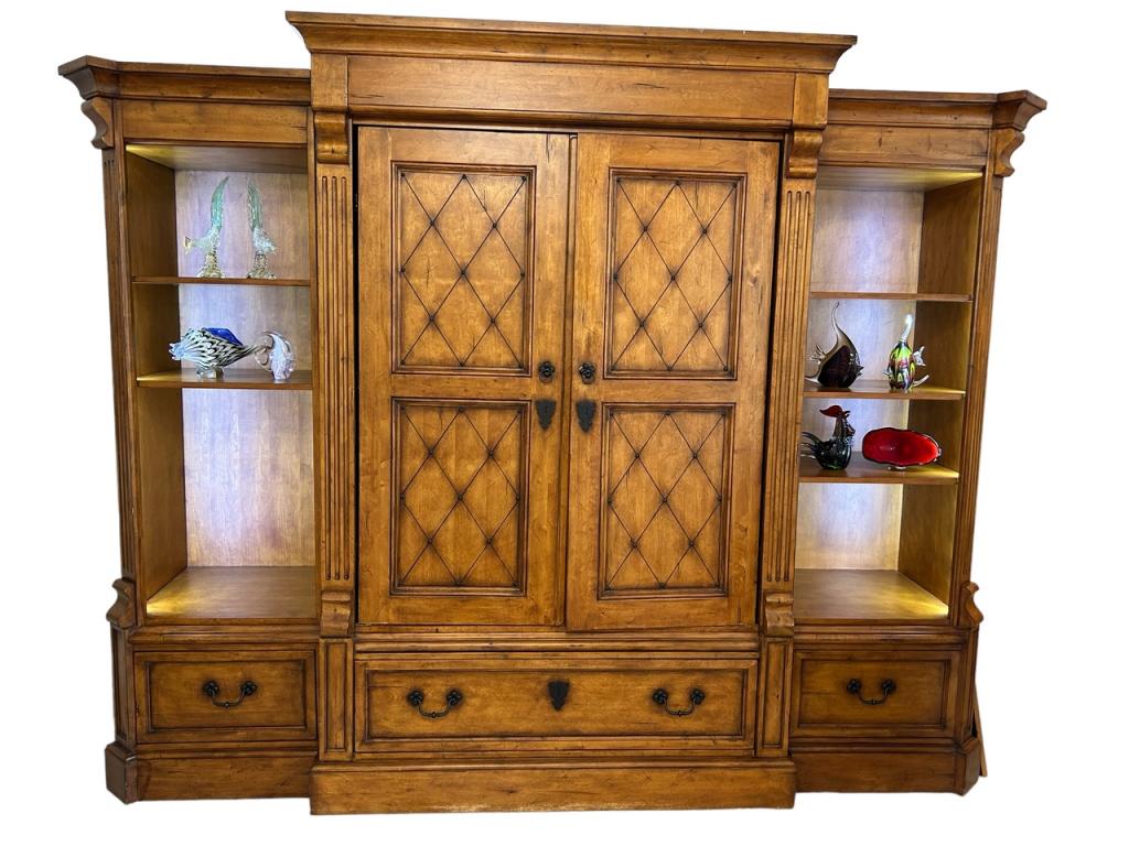 LARGE HEKMAN ENTERTAINMENT CENTER ARMOIRE 104" (1 of 6)