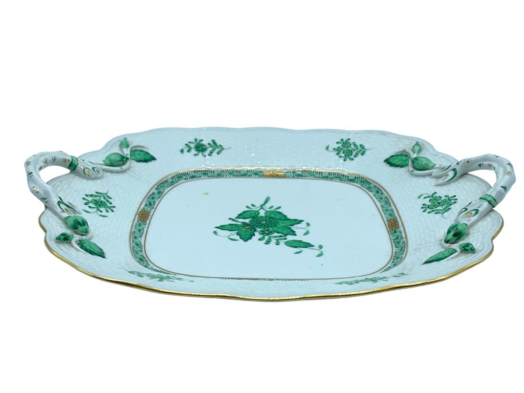 VTG 1930'S HEREND CHINESE BOUQUET SERVING TRAY (1 of 4)