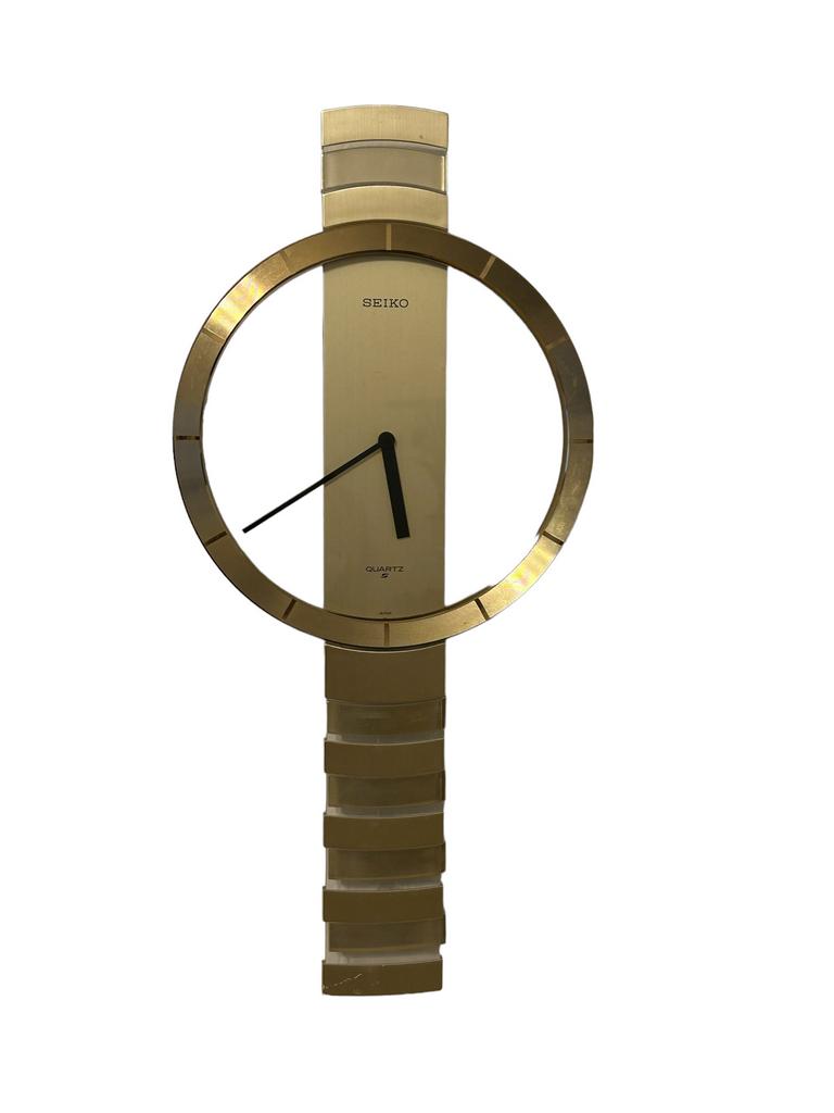 1980'S GOLD SEIKO QUARTZ WALL CLOCK 18.5" (1 of 4)