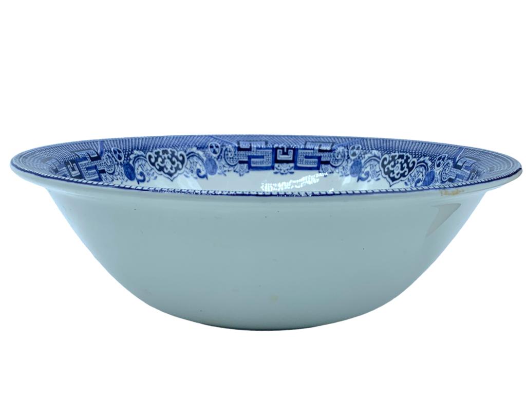 JOHNSON BROS BLUE WILLOW SOUP BOWLS (3) (1 of 4)