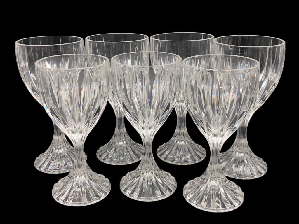 VTG LOT OF 7 MIKASA PARK LANE WINE GLASSES: VTG LOT OF 7 MIKASA PARK LANE WINE GLASSES- THREE 6.5" GLASSES- FOUR 7" GLASSES