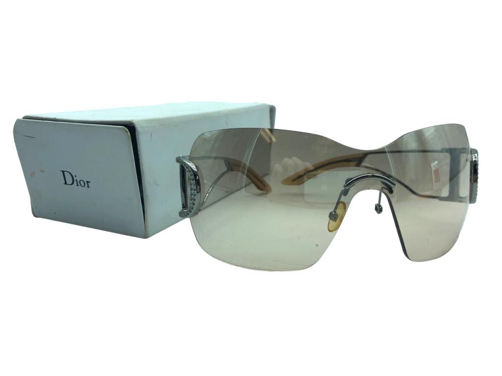 VTG DIOR SHIELD SUNGLASSES WITH ORIGINAL BOX: VTG DIOR SHIELD SUNGLASSES WITH ORIGINAL BOX-