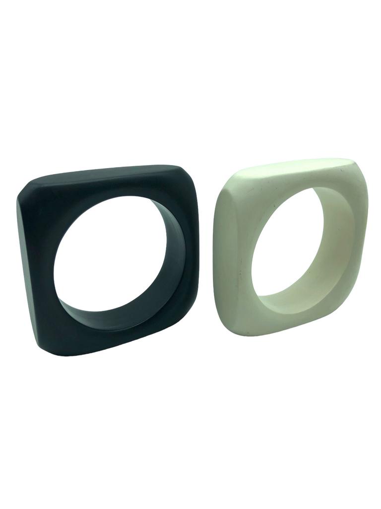 VTG PR LES BERNARD BAKELITE BRACELETS: VTG PR LES BERNARD BAKELITE BRACELETS- TWO 4" BRACELETS